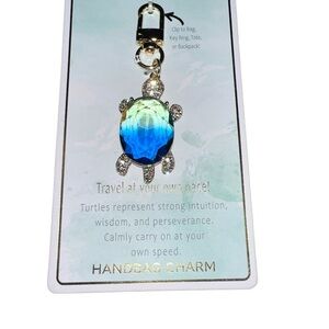 Blue and Green Turtle Handbag Charm